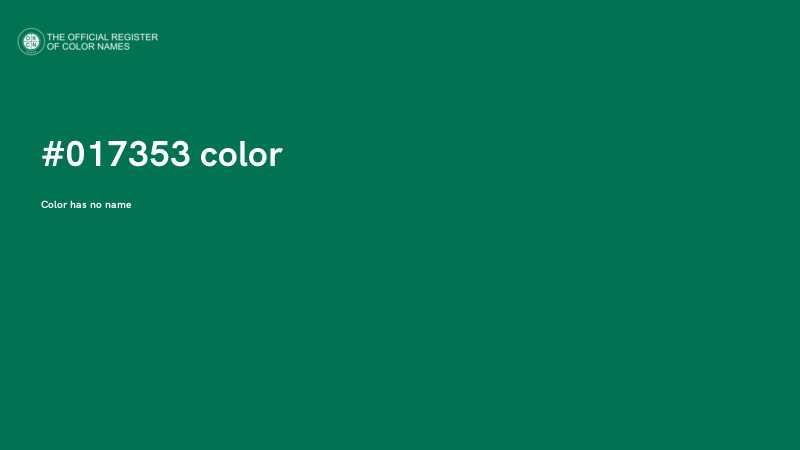 #017353 color image