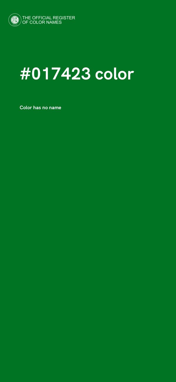 #017423 color image