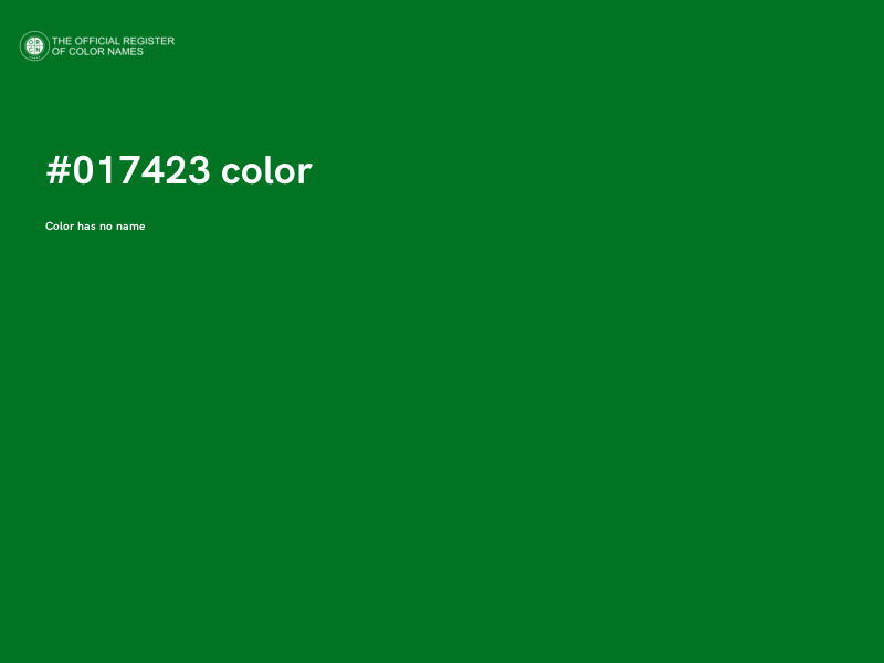 #017423 color image