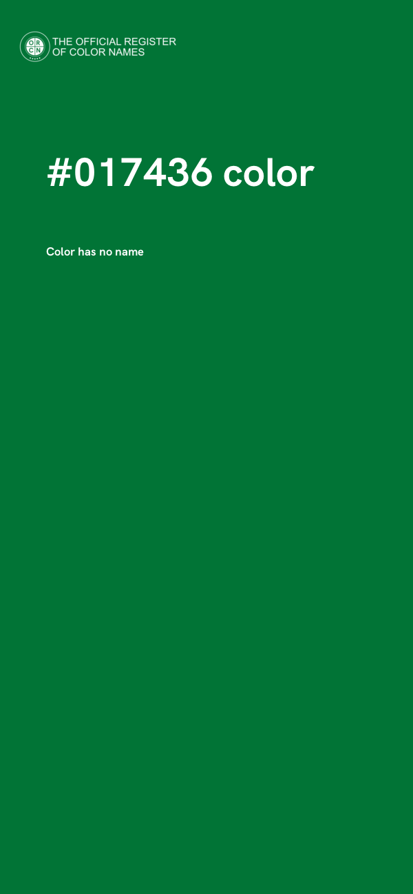 #017436 color image
