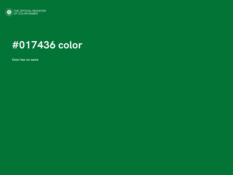 #017436 color image