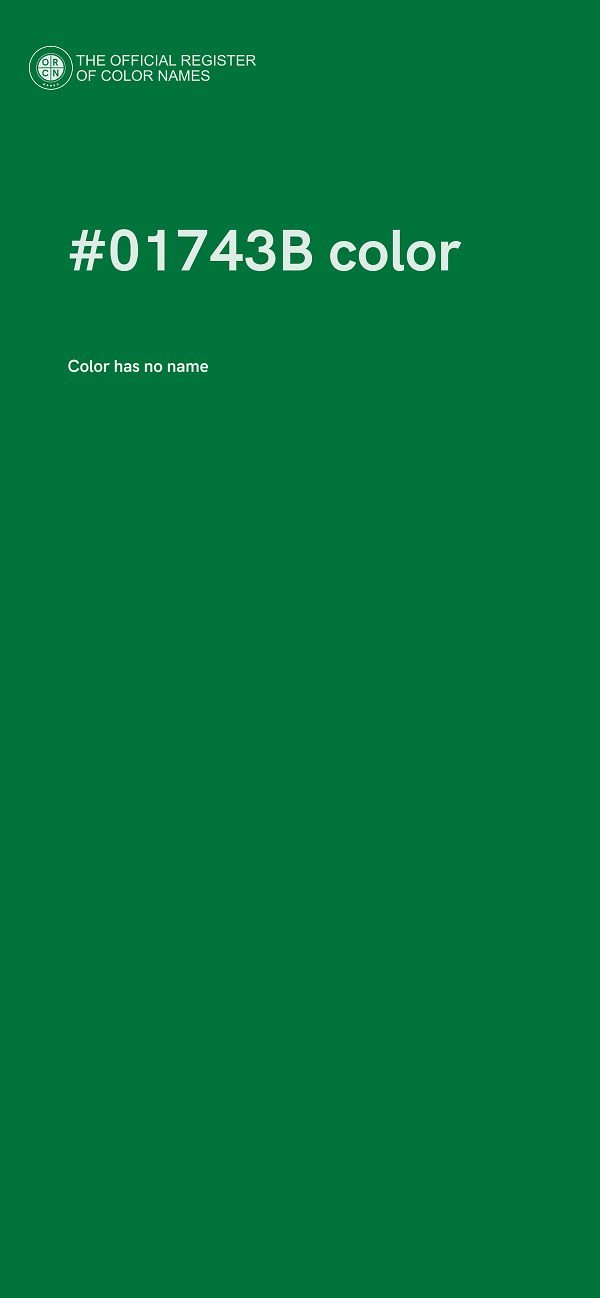 #01743B color image