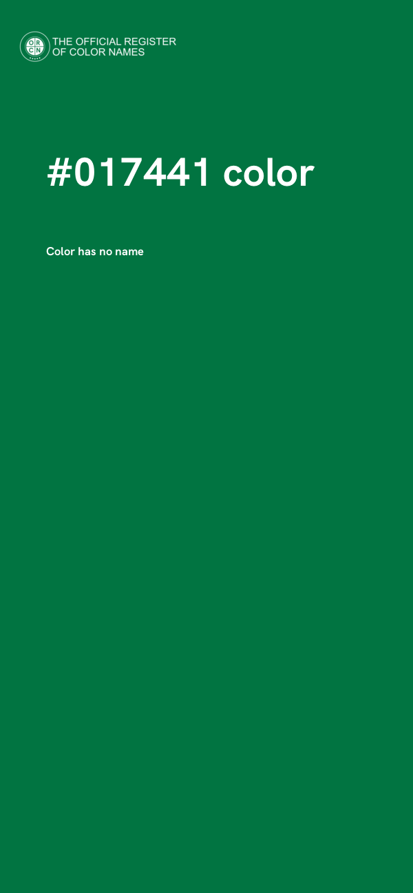 #017441 color image
