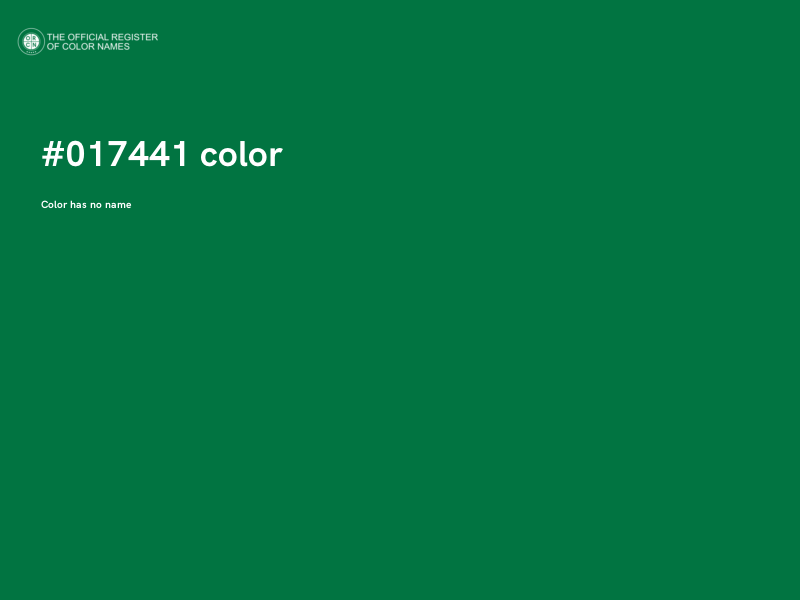 #017441 color image