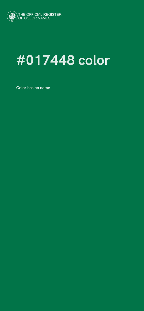 #017448 color image