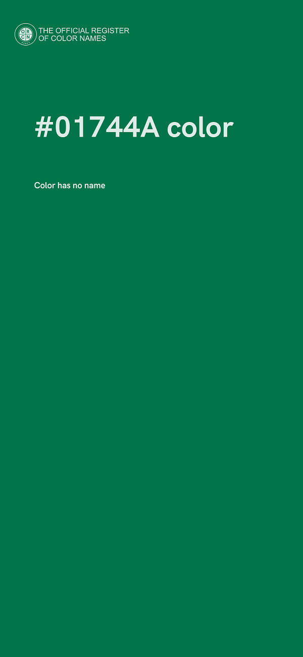 #01744A color image