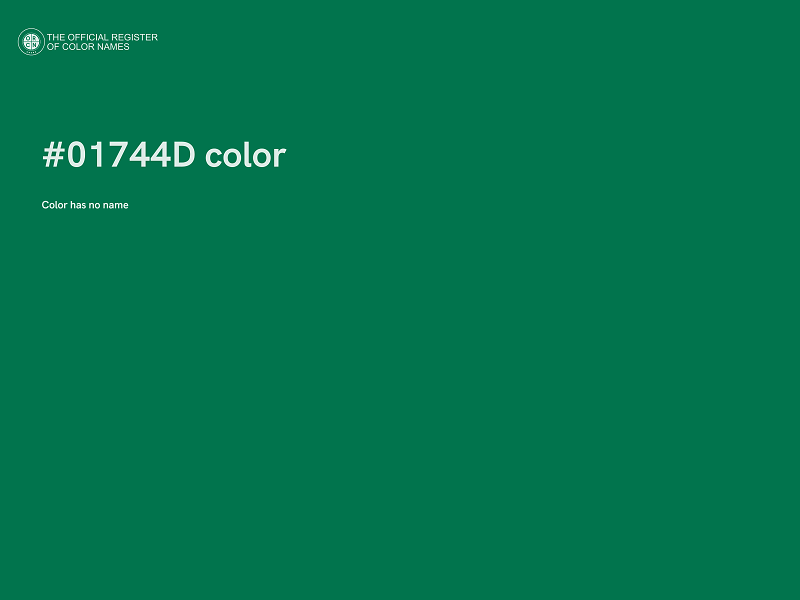 #01744D color image