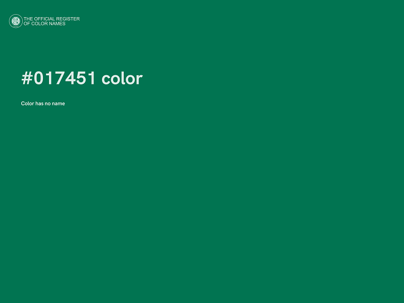 #017451 color image