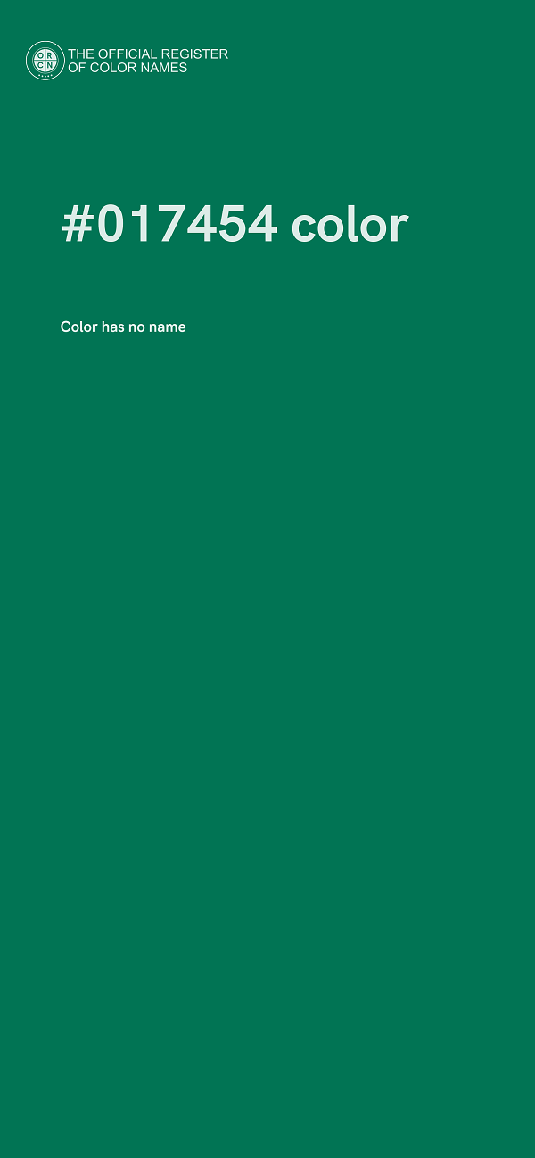 #017454 color image