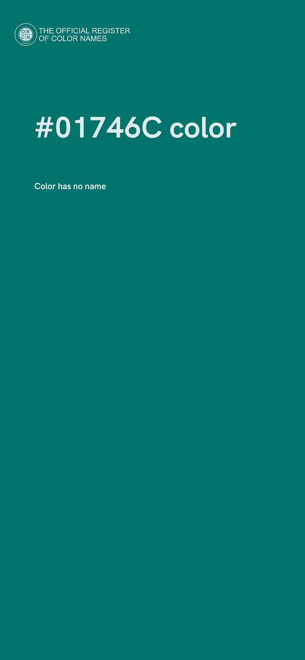 #01746C color image
