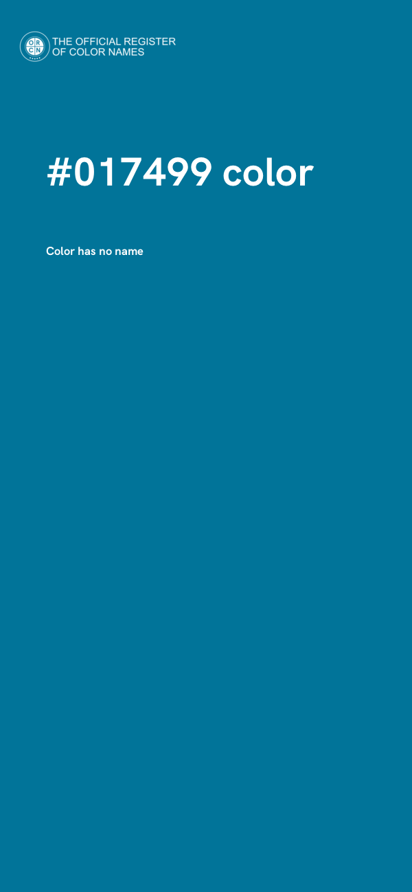 #017499 color image
