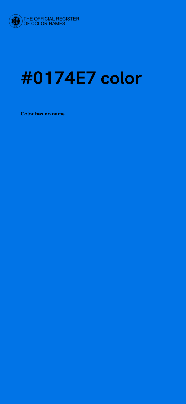 #0174E7 color image