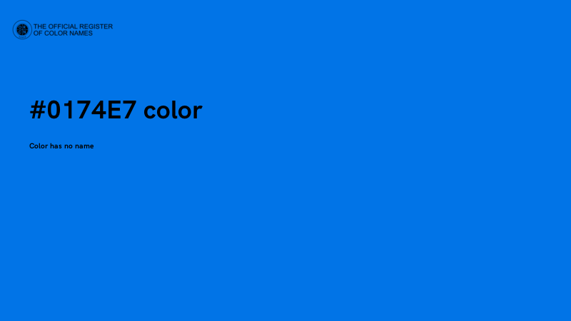 #0174E7 color image