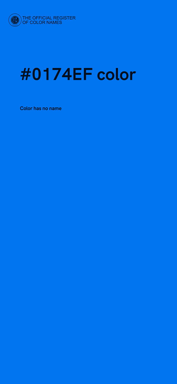 #0174EF color image