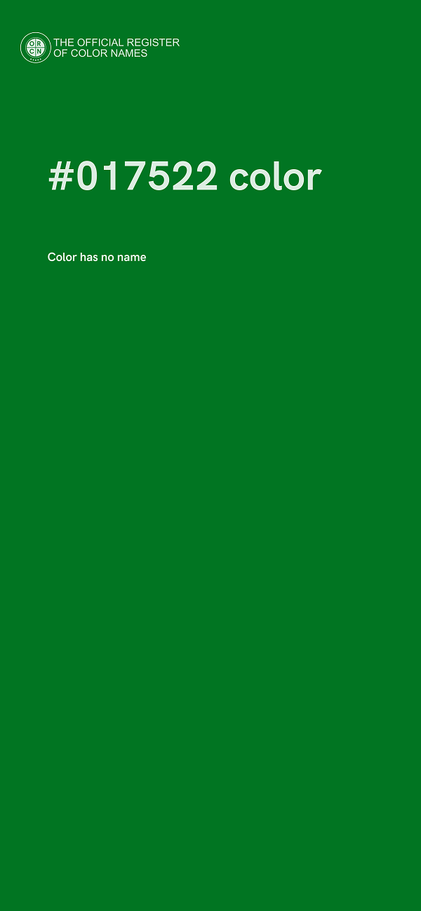 #017522 color image