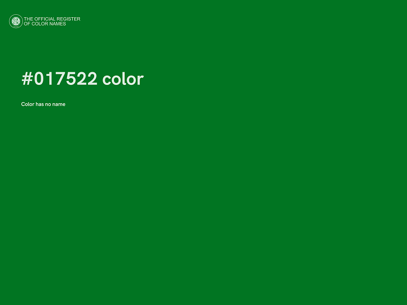 #017522 color image