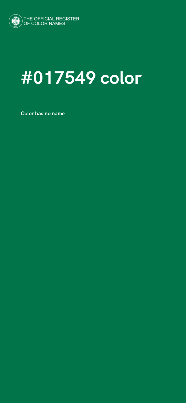 #017549 color image