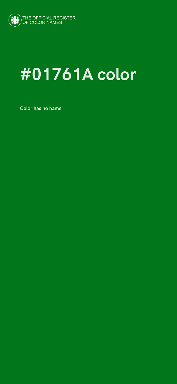 #01761A color image