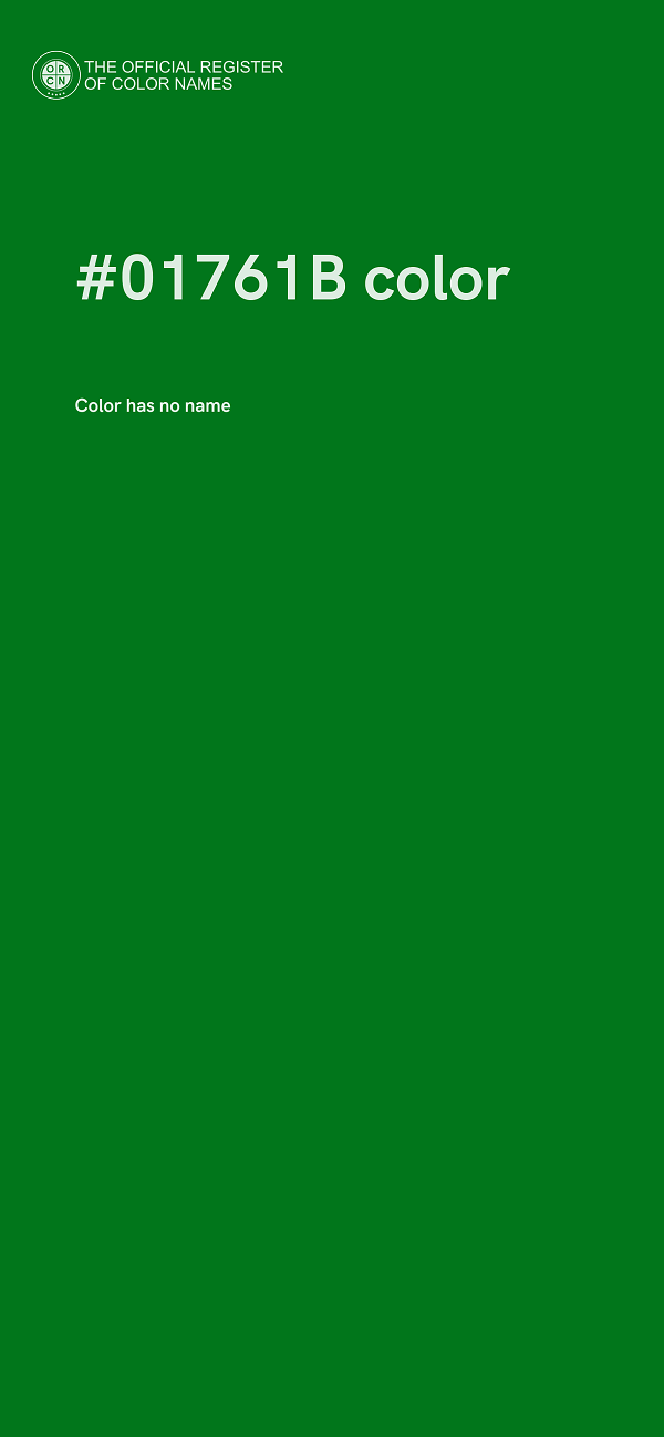 #01761B color image