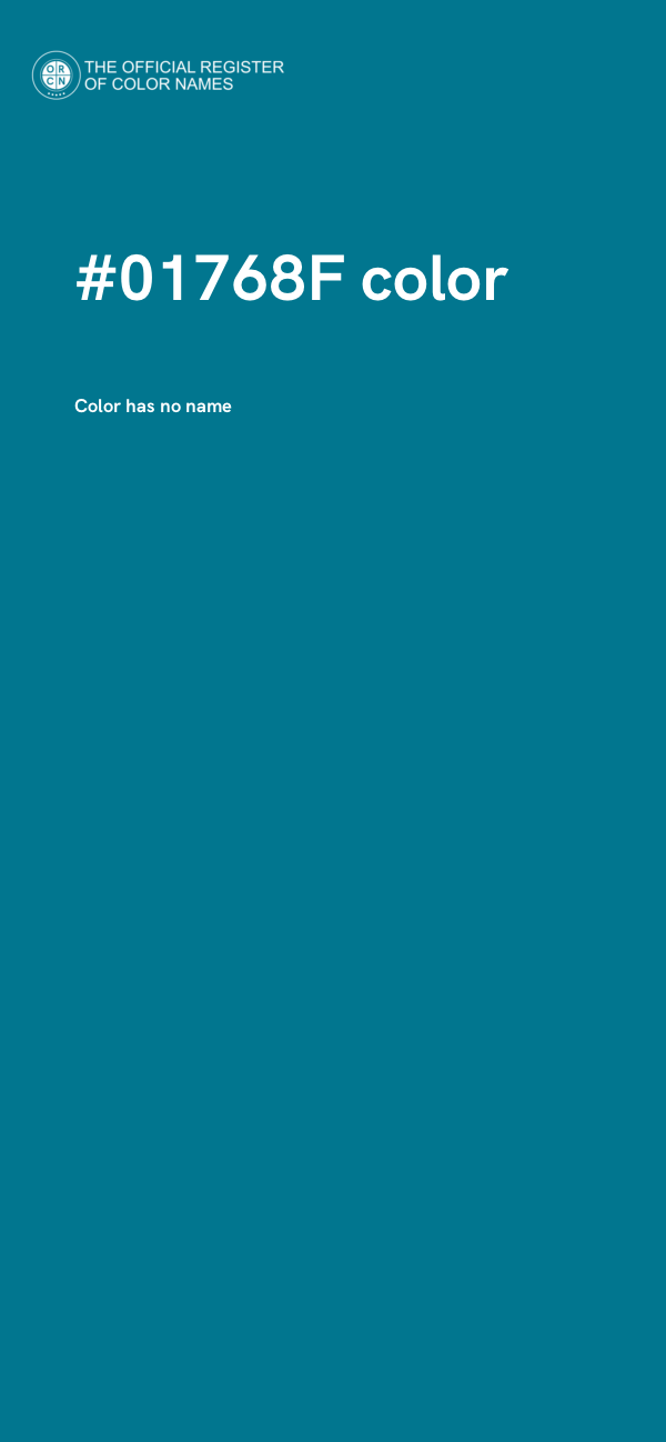 #01768F color image