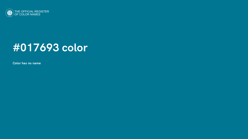 #017693 color image