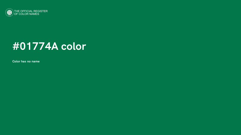#01774A color image
