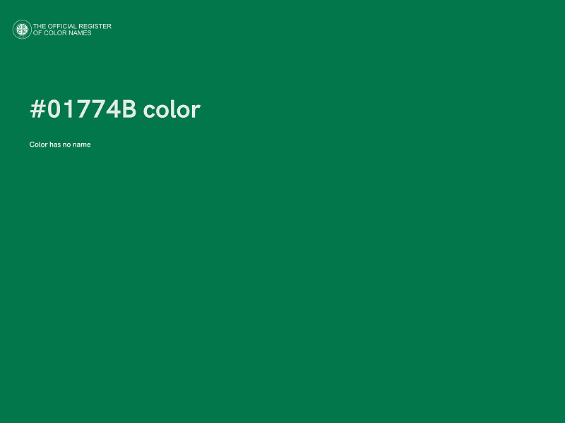 #01774B color image