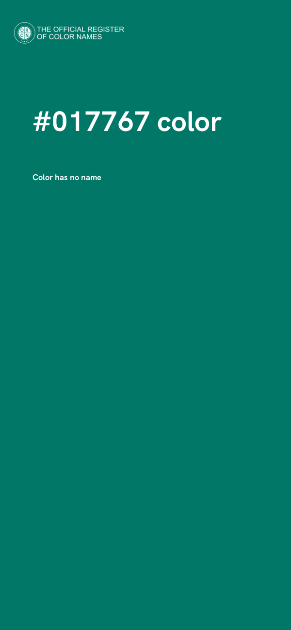 #017767 color image