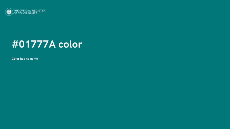 #01777A color image