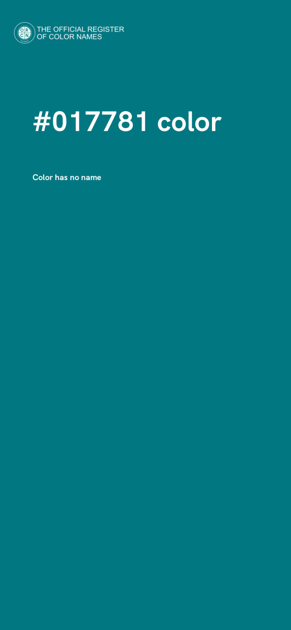 #017781 color image