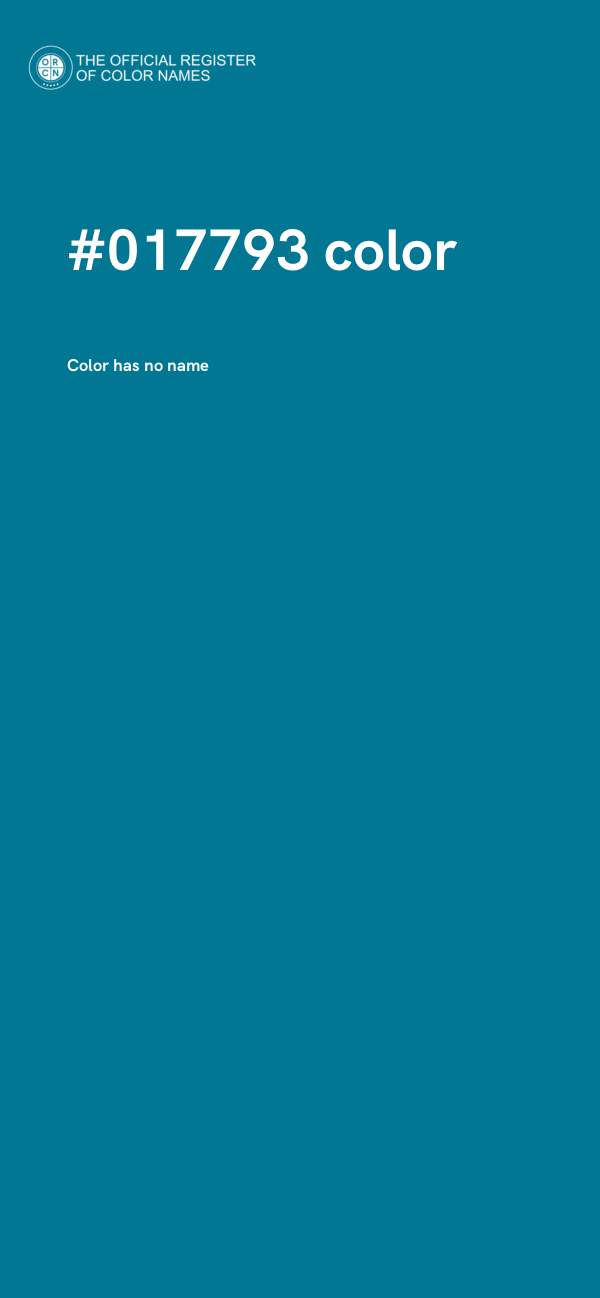 #017793 color image