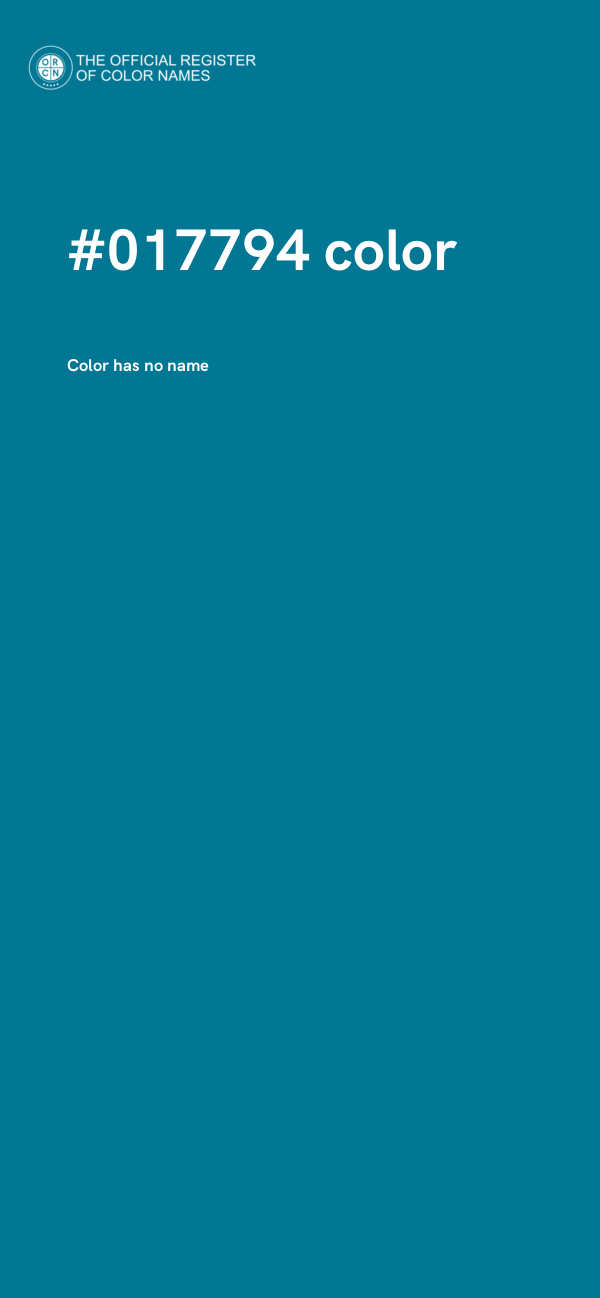 #017794 color image