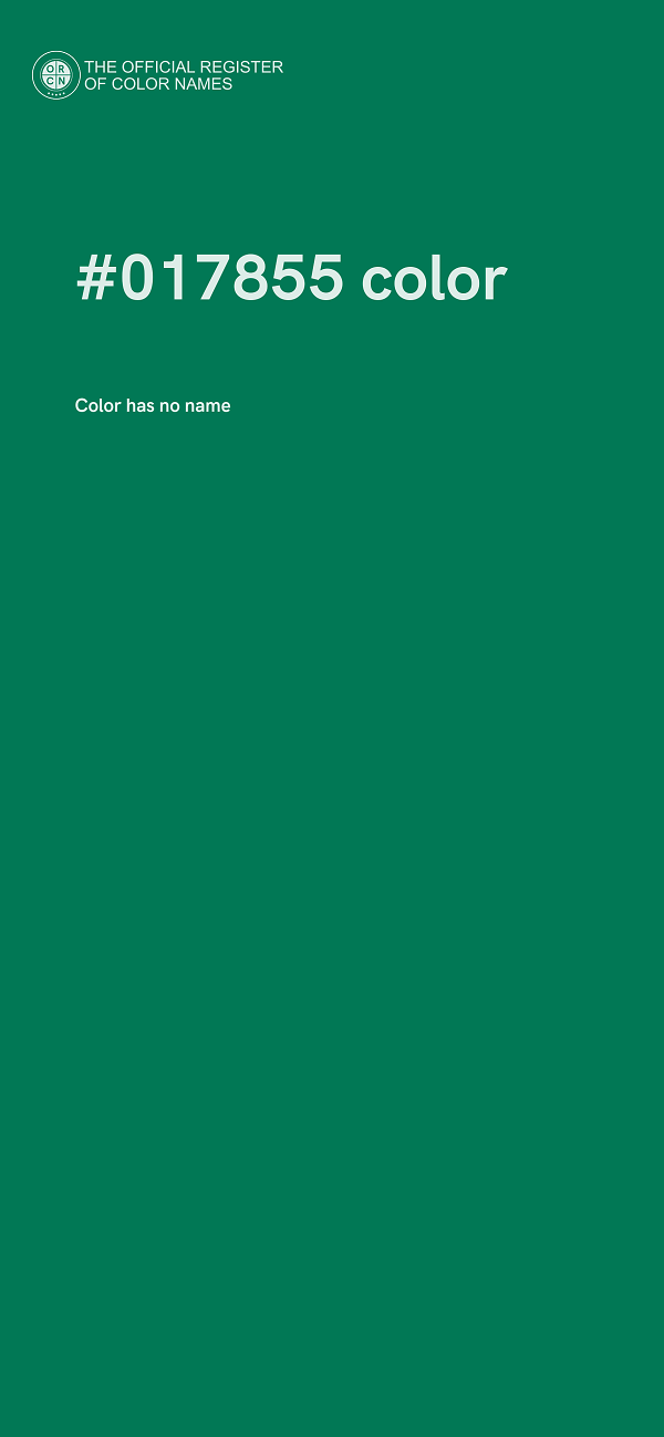 #017855 color image