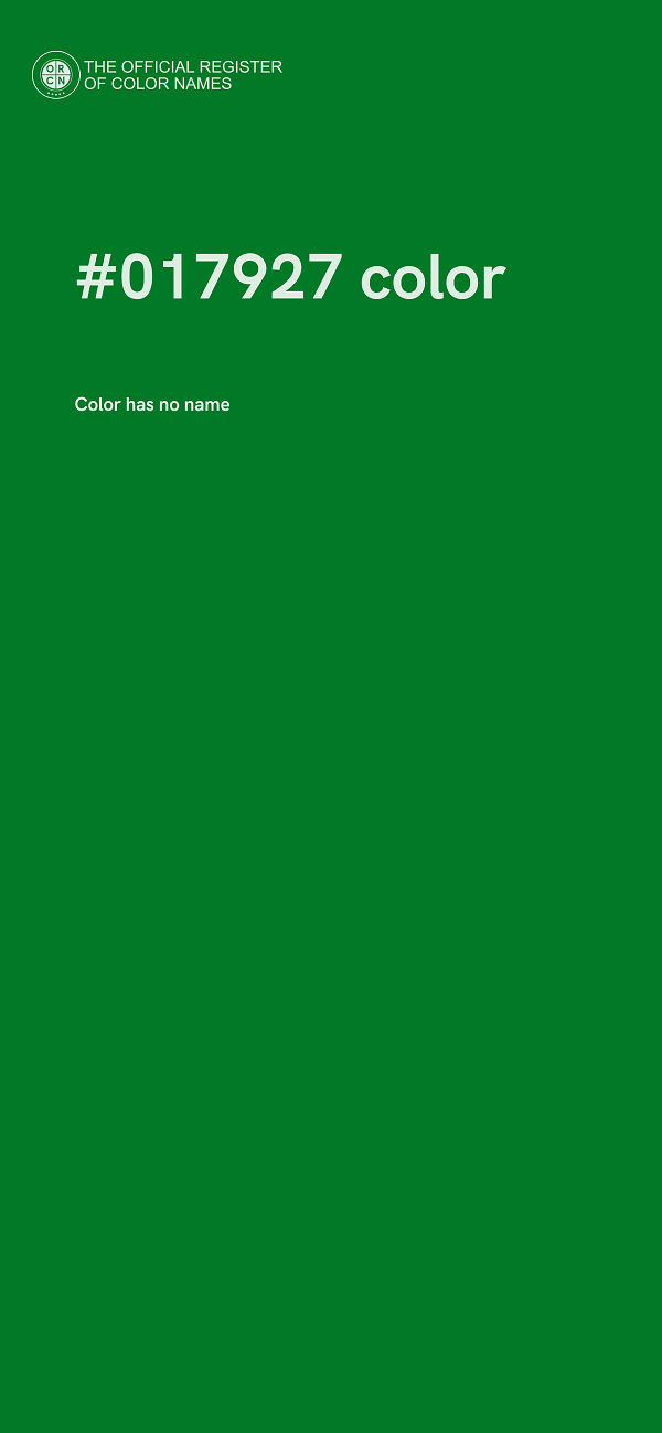 #017927 color image