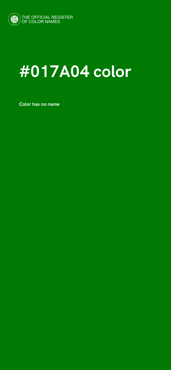 #017A04 color image