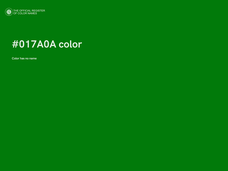 #017A0A color image