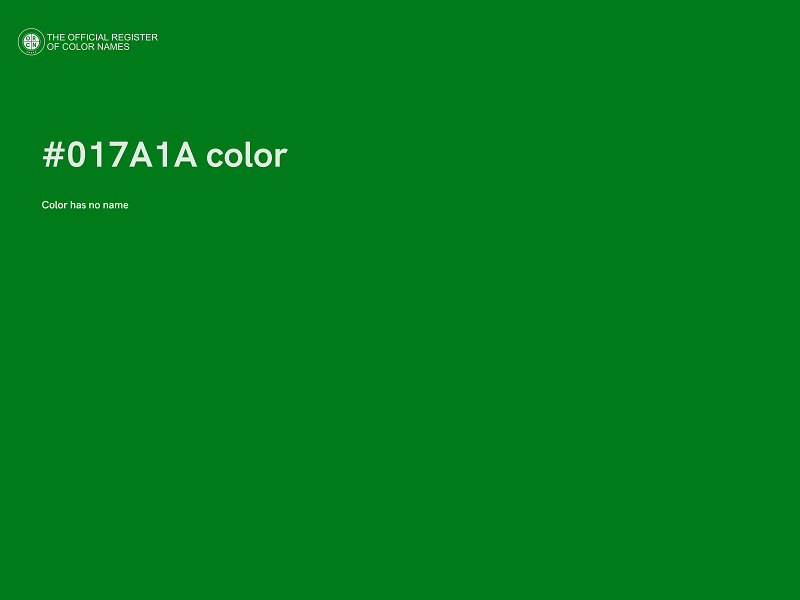 #017A1A color image