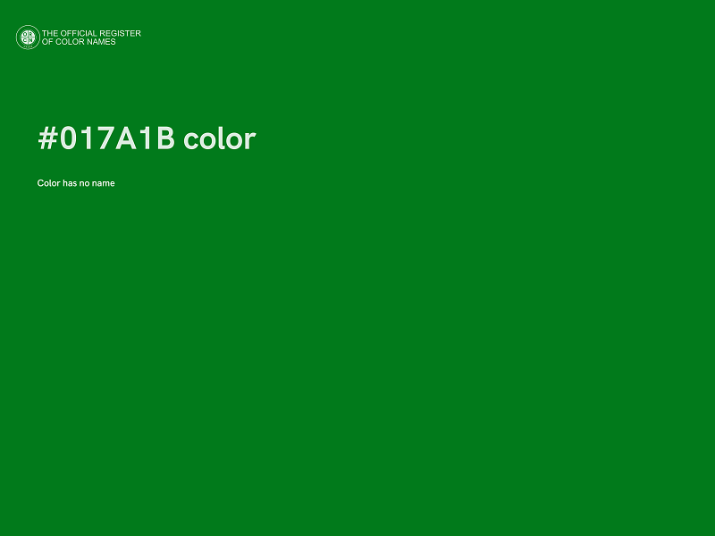 #017A1B color image