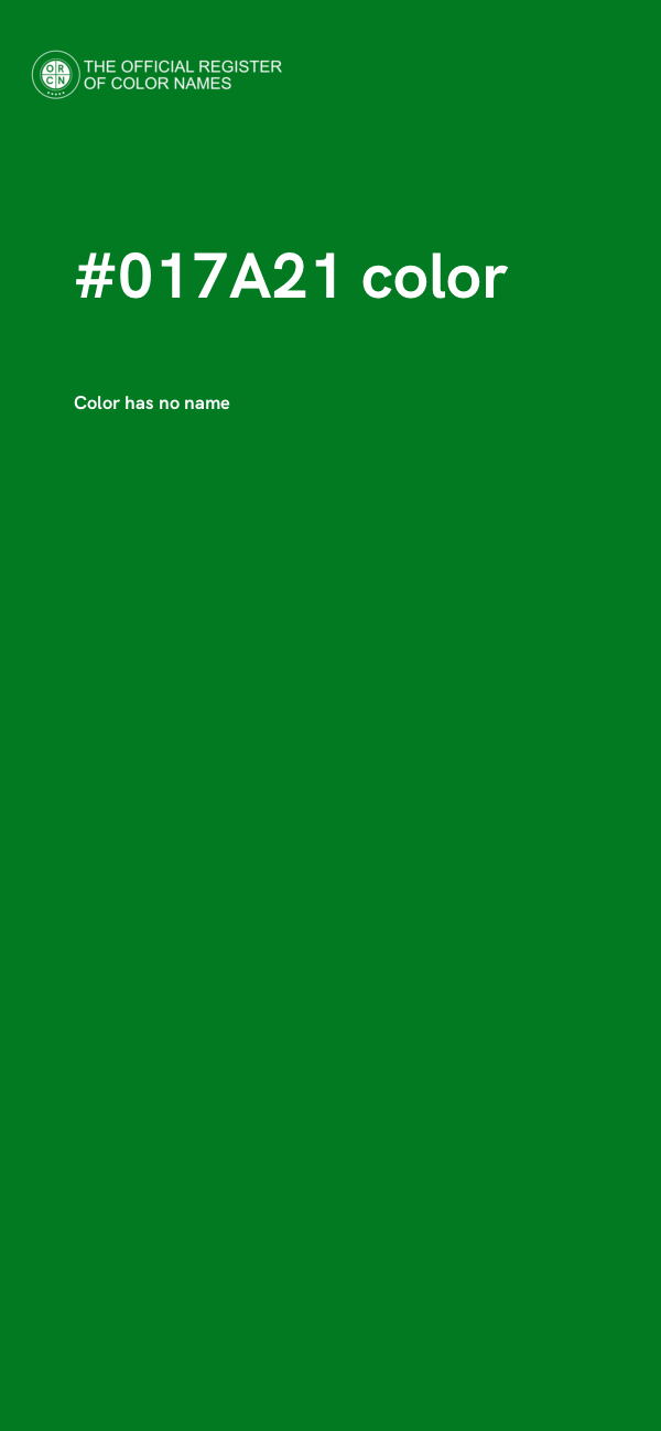 #017A21 color image