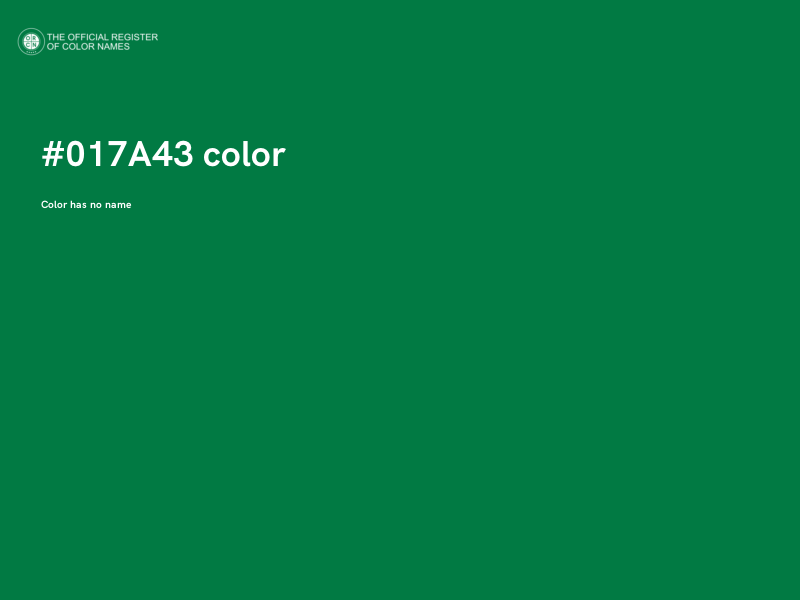 #017A43 color image