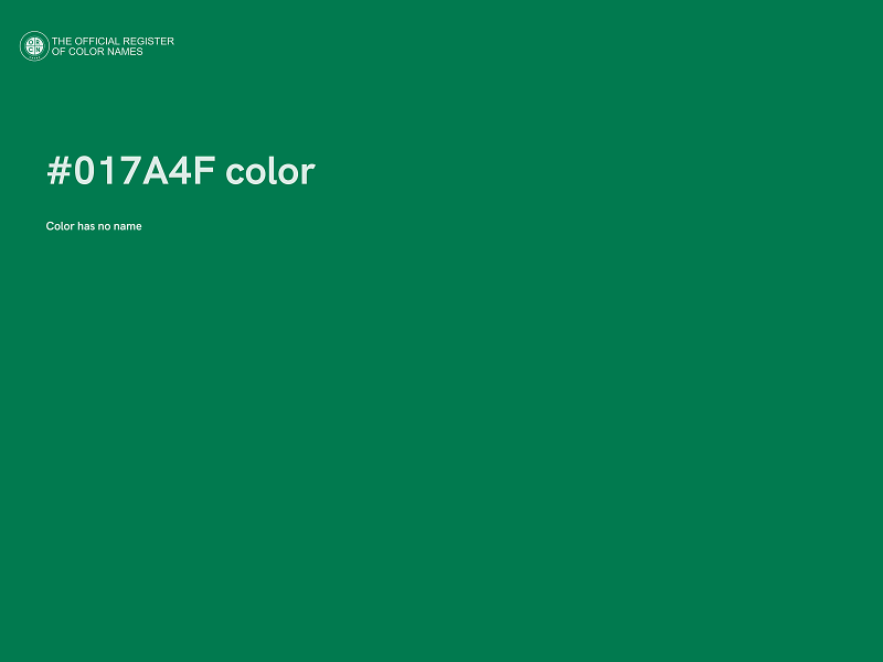 #017A4F color image