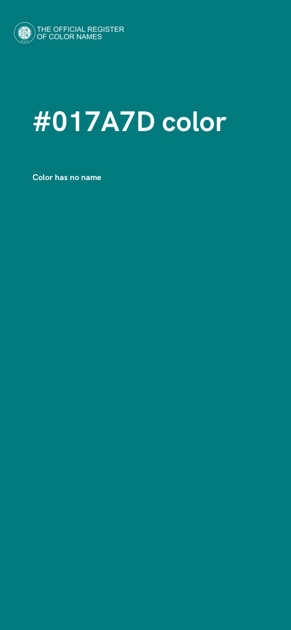 #017A7D color image