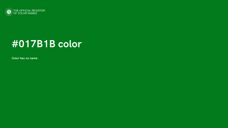 #017B1B color image