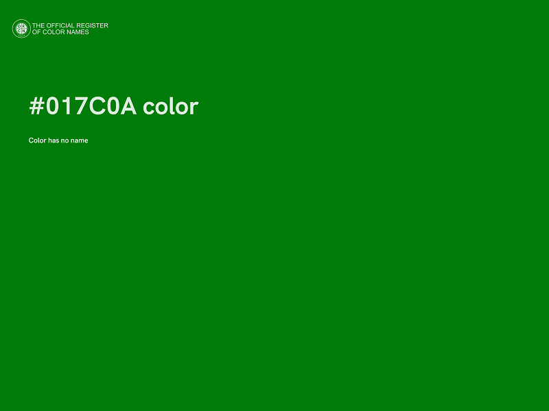 #017C0A color image