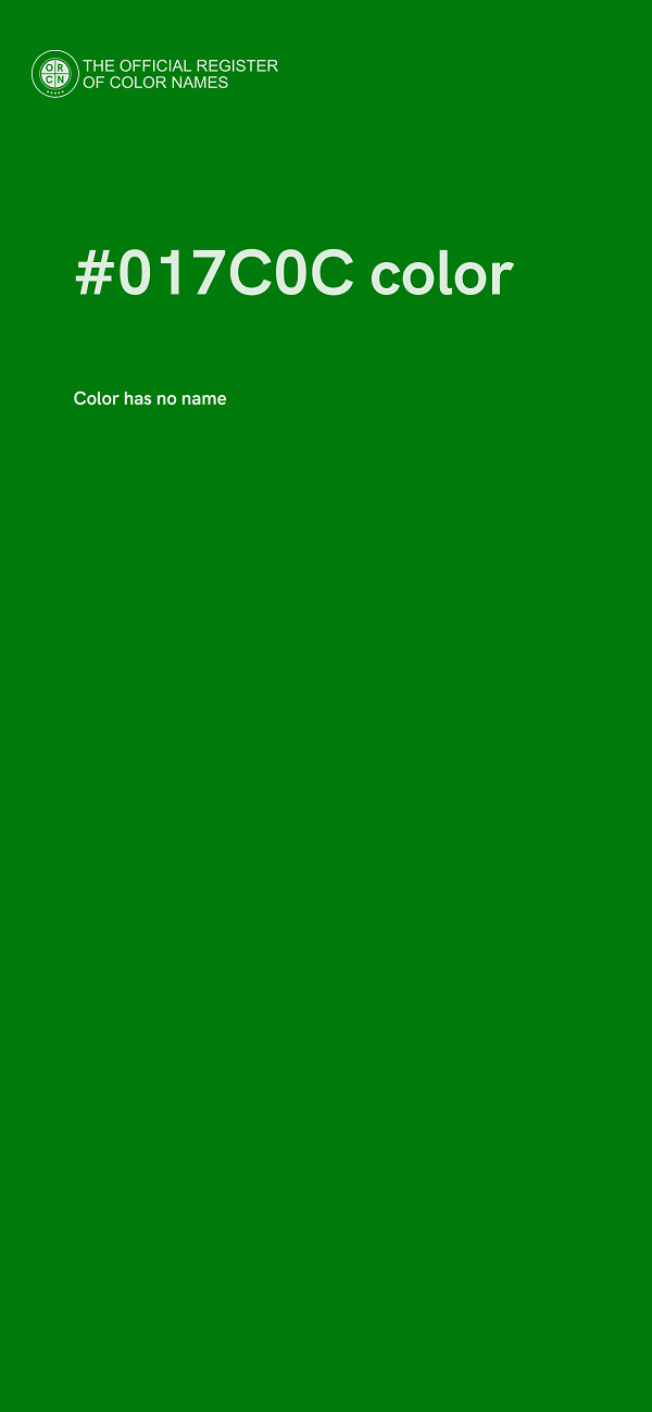 #017C0C color image
