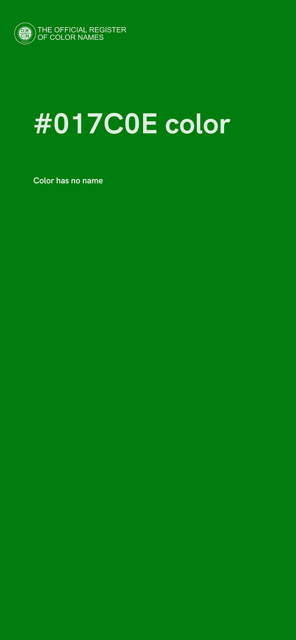 #017C0E color image