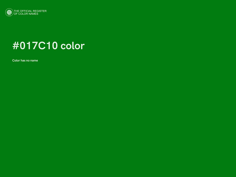 #017C10 color image