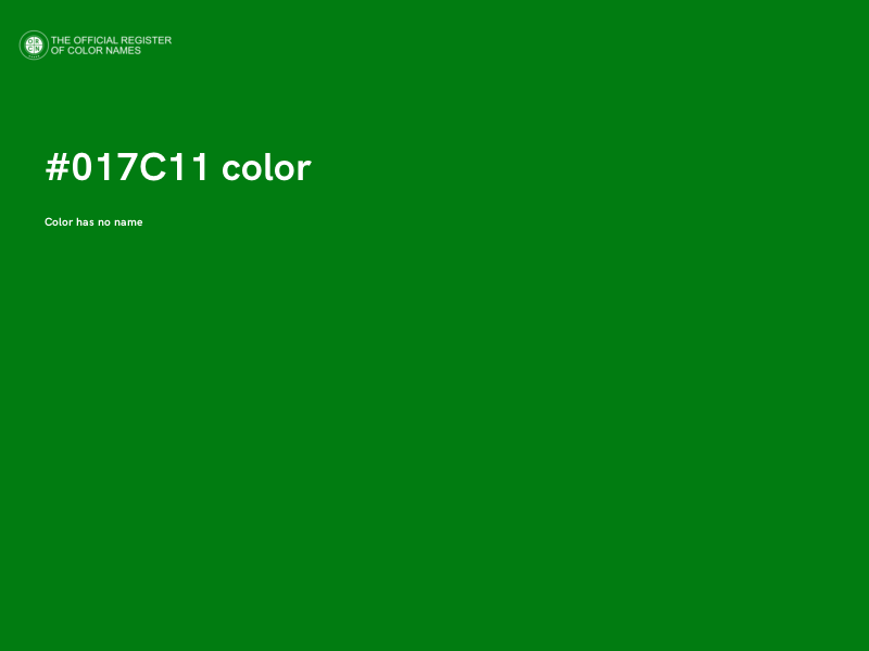 #017C11 color image