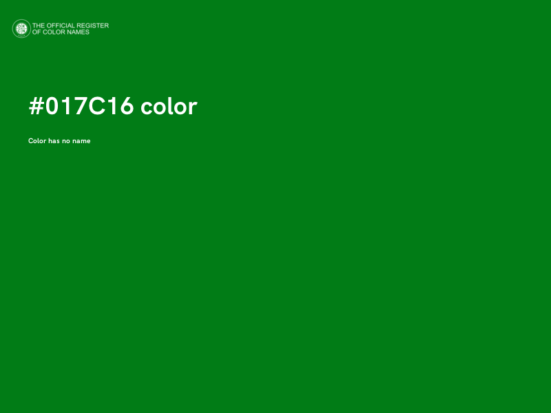 #017C16 color image