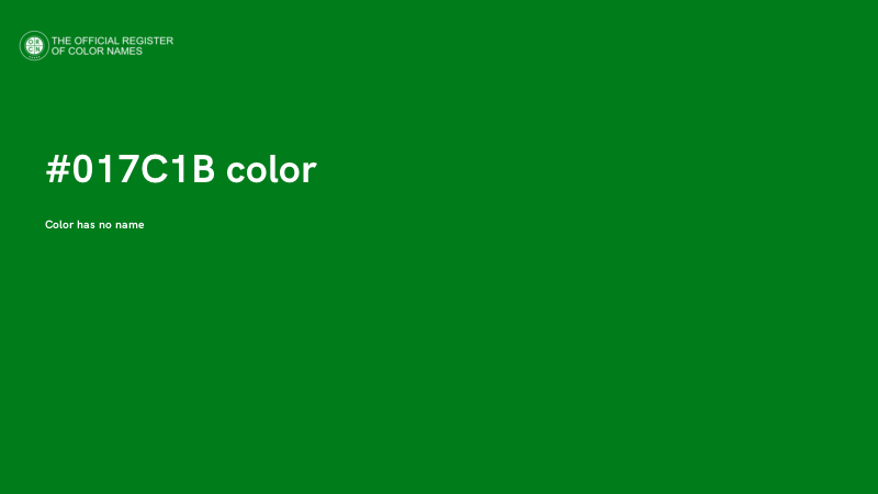 #017C1B color image